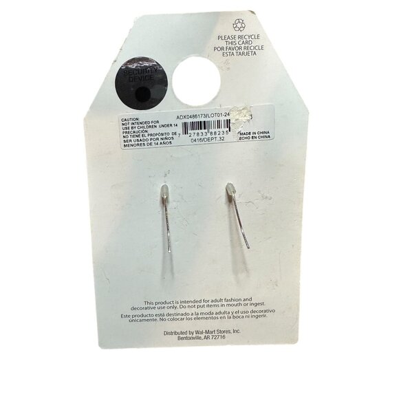 Snowflake Design Hypo-Allergenic Earrings Rhinestones Festive Holiday Christmas - Picture 3 of 3